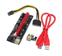 Tofficu Carte Graphique Externe Pcie Ver009s Noir Or pour Ordinateur Portable, Connecteur D'extension 1x vers 16x, Compatibilité Gpu, Accessoire Informatique pour Minage Et Performance Multimédia