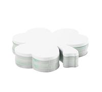 Tofficu Cartes Trèfle Adhésives Saint-patrick 50 Pièces 5 Couleurs Assorties Papier Cartonné pour Décorations Salle de Classe et Fournitures Scolaires, Billets à Motifs pour Affichage