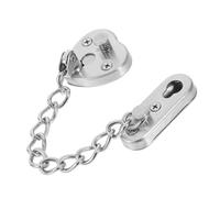 Tofficu Chaîne de Sécurité pour Porte Acier Inoxydable Verrouillage Antieffraction avec Boucle Réglable Anneau Serrure sans Perçage pour Porte Intérieure Hôtel et Maison Design Cœur