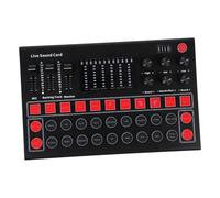 Tofficu Changeur De Voix Portable Mixeur Audio pour Streaming Multi-Plateforme Cartes Son pour Téléphone Et Ordinateur Électronique Éclairage LED Vôtre Outil De Diffusion en Direct