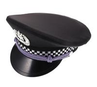 Tofficu Chapeau de Capitaine Ajustable pour Homme en Coton Blanc et Argenté Confortable et Respirant pour Halloween et Fêtes à Thème
