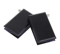 Tofficu Charnières à Barillet en Alliage de Zinc Noir, Lot de 2, pour Portes de Bain en Verre à Simple Battant, Charnières Pivotantes Haut et Bas, Montage sans Cadre Facile