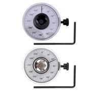 Tofficu Clé Dynamométrique Numérique à Angle Réglable Comparateur D’angle, Jauge de Couple Angulaire Précise, Adaptateur à Double Carré Noir et Argenté, Outil Mécanique Portable