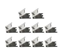 Tofficu Clips de Fixation INOX pour Étagères de Congélateur et Réfrigérateur 1,5 Mm Épaisseur Acier Inoxydable Queue d'aronde Incurvée Lot de 10 Pièces Usage Maison et Professionnel
