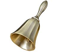 Tofficu Cloche de Service Bronze Sonnette de Comptoir Ergonomique Clair Cloche à Main pour Restaurant Dîner Décoration et Alarme
