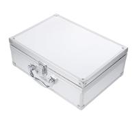 Tofficu Coffret à Outils Portable et Polyvalent en Alliage D'aluminium Mallette Légère Argentée Poignée, Étui de Rangement Solide pour Usage Extérieur et Voyage