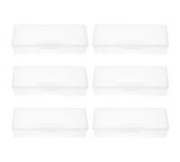 Tofficu Coffret de 6 Boîtes en Plastique Léger pour Accessoires Nail Art et Outils Manucure, Rangement Pratique pour Usage Personnel et Création DIY