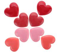 Tofficu Coffret Maquillage Cœur Portable 8 Pots Rechargeables Miroir Intégré, Plastique Léger, Rangement Cosmétique Multifonction pour Rouges à Lèvres, Fards à Paupières, Blushs - Voyage