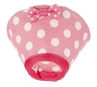 Tofficu Collier Anti-piqûres pour Perroquet Taille M, Cône de Protection Rose à Pois, Collier Conique pour Oiseaux, Accessoire de Soin pour Cicatrisation et Prévention Morsures,