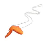 Tofficu Collier de Poulet Frit Pvc Unique pour Adulte, Chaîne Couleur Orléans, Accessoire Hip-hop Créatif pour Fête, Déguisement, Cocktail, Événement Festif