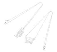 Tofficu Collier Pendentif Musical 2pcs en Métal Argenté, Design Unique Punk Instruments Accordéon et Cor Français, Résistant la Décoloration, Amateurs de Musique