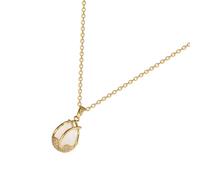 Tofficu Collier Simple Femme Pendentif Tulipe en Acier Titane Or, Chaîne Clavicule Élégante et Chic, pour Mariage ou Soirée Dansante