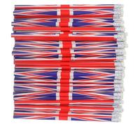 Tofficu Crayons Drapeau Anglais En Bois 120 Pièces Crayons À Écrire Avec Gomme Multi-Usages Pour Bureau Étudiants Artistes Enseignants