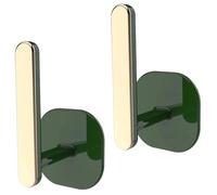 Tofficu Crochets Muraux Multifonctions Facile à Coller et Repositionnable en Plastique Vert Lot de 2 Design en L pour Salle de Bain Cuisine