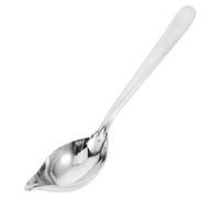 Tofficu Cuillère à Sauce avec Bec Verseur, Petite Louche Inox 304 à Manche Long avec Bec Verseur Conique, Mini Louche pour Crêpe Party, Vinaigrette et Soupe, Ustensile de Cuisine Professionnel