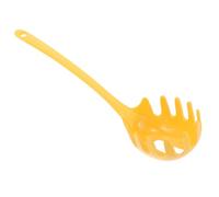 Tofficu Cuillère à Spaghetti Jaune Trous pour Égoutter, Louche Passoire de Cuisson Polyvalente, Ustensile Cuisine Pratique pour Pâtes et Soupes, Cuillère à Égoutter Manuelle, Accessoire