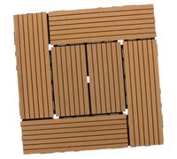 Tofficu Dalles de Terrasse Clipsables Composite pour Revêtement Sol Extérieur Balcon Jardin DIY