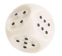 Tofficu Dés de Jeu Accessoires Éducatifs en Plastique Blanc avec Points Tactiles en Relief pour Joueurs Malvoyants Adaptés aux Jeux de Société en Classe