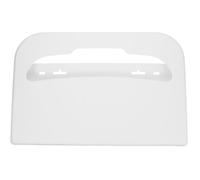 Tofficu Distributeur de papier toilette jetable et support de couvre-siège de toilette en plastique blanc, capacité élevée, design simple et moderne, montage facile, idéal pour salle de