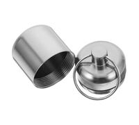 Tofficu d'oreilles antibruit protection auditive pour champ de tir porte-clés pilulier mini cas de pilule unique petit pilulier alliage d'aluminium Grey