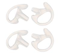 Tofficu Embouts Auriculaires en Silicone Transparent Petit, Lot de 2 Paires, pour Oreillette Radio Bidirectionnelle à Tube Acoustique, Confort Souple et Protection Antibruit, Compatibles