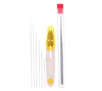 Tofficu Ensemble D'aiguilles à Perler Ouvertes Longues de Tailles Variées avec Ciseaux, Outil de Fabrication de Bijoux en Perles pour Perlage, Broderie et Loisirs Créatifs, Kit Complet