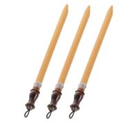 Tofficu Ensemble de Calligraphie 3pcs Stylos en Bâton de Bambou Faits Main Encre Fluide et Contrôle Amélioré pour Calligraphie Chinoise et Dessin Artistique
