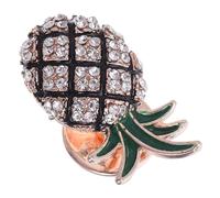 Tofficu Épingle en Alliage Cuivre et Zircon D'ananas Doré, Accessoire Pratique et Élégant pour Robes et Chapeaux, Épingle de Poitrine Chic pour Femmes et Hommes