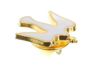 Tofficu Épingle Religieuse en Émail Oiseau Blanc Alliage de Zinc, Décoration Élégante pour Vêtements et Paquet, Accessoire Spirituel pour Événements Spéciaux