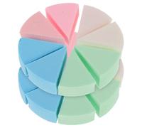 Tofficu Éponge à Maquillage en Latex Triangulaire 16 Pièces, Sèche et Humide, Petit Format Coloré, Applicateur Polyvalent pour Fond de Teint et Poudre, Outil Maquillage