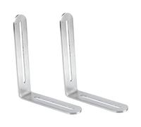 Tofficu Équerre D'angle En Acier Inoxydable 90° L, Fixation Renforcée, Support D'étagère Meuble, Finition Brossée Sans Bavures, Lot De 2 Pièces 100x120 Mm, Usage Réparation Et Assemblage Meubles