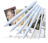 Tofficu Estompes pour Dessin 18 Pièces, Crayon à Souches et Mélangeurs en Papier Blanc, Outil Professionnel pour Fusain, Pastel et Graphite, Kit Artistique pour Croquis et Esquisse,