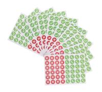 Tofficu Étiquettes Autocollantes Rondes Repositionnables Vertes et Rouges Surface Écrivable, Autocollant Auto-adhésif pour Organisation de Bureau et Projets Diy, Pack de 480 Pièces