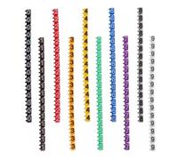 Tofficu Étiquettes De Câbles à Clip Multicolores 0-9 Pour Fils 1,5 Mm² Taille 2,0-3,0 Mm, 150 Pièces, Identification Câble Bureau Maison Voiture, Organisation Fil Électrique Pratique