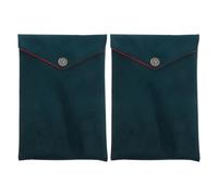 Tofficu Étui de Protection Velours Vert Foncé pour Textes Sacrés, Lot de 2 Pochettes Porte-bible Grosse Capacité, Paquet de Rangement Polyvalent pour Paquet Texte du Temple, Présent Fête