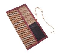 Tofficu Étui Enroulable pour Pinceaux en Bambou 30 Cm, Paquet de Rangement en Toile Résistante pour Pinceaux et Crayons, Porte-pinceaux Multifonction pour Artistes et Étudiants