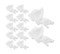 Tofficu Figurines D'anges en Résine Plates Miniatures 100 Pièces pour Décoration Bijoux Diy, Pendentifs Bébé Ange Légers, Accessoires Créatifs pour Scrapbooking et Ornements de Noël