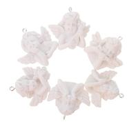 Tofficu Figurines Miniatures D'anges Légères et Réutilisables en Résine Blanche 12 Pièces pour Création de Bijoux et Bracelets