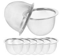 Tofficu Filtre à Thé Inox 8 Pièces, Passoire Fine Diamètre 7,2 CM Hauteur 5 CM, pour Usage Polyvalent Cuisine, Compatible Plusieurs Types de Thé en Vrac et Épices