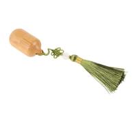 Tofficu Flacon à Bille Vide Roll-on de Parfum 1ml Bambou et Verre Rechargeable Portable avec Pompon, pour Huiles Essentielles, à Suspendre au Porte-clés Paquet