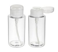 Tofficu Flacon Pompe Doseur 300 ML Vide Rechargeable pour Distributeur d'alcool Démaquillant Et Vernis À Ongles avec Bouchon À Rabat Pratique pour Voyage Et Usage Quotidien