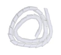 Tofficu Gaine Tressée Élastique Insulée pour Protection de Câbles Gaine Flexible Auto Fermante PE Blanche