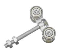 Tofficu Galet de Porte Coulissante en Acier Inoxydable Ensemble de Chariot à 4 Roues Silencieuses Poulie de Rail Suspendue pour Portes de Grange Serrage et Abri de Jardin Système Robuste