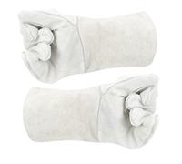 Tofficu Gants de Soudure Épais Double Résistants Chaleur et Aux Protection Mains pour Travail Barbecue et Cuisine