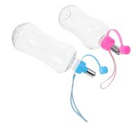 Tofficu Gourde Portable 500Ml pour Animaux de Compagnie, Lot de 2 Bouteilles Crochet Suspendu, Distributeur d'eau Anti-Gouttes pour Randonnées et Sorties