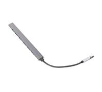 Tofficu Hub USB 3.0 à 7 Ports Haute Vitesse pour Ordinateur Portable Répartiteur USB Multifonction Compact Rétrocompatible Prolongateur Gris Usage Informatique Polyvalent