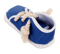 Tofficu Jouet à Mâcher pour Chiots en Corde de Coton Solide, Jouet Molaire de Chaussure, Taille Petite, Coloris Bleu Marine, pour L’éducation Dentition des Petits Chiens