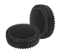 Tofficu Kit de 2 Roues Orientables 6 Pouces en Pe avec Capuchon Noir pour Barbecue à Gaz, Pièces Détachées Résistantes la Chaleur L’usure, Compatible Chariots de Grillades Maison Cuisine