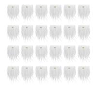 Tofficu Kit de 24 Pièces Fausses Barbes de GNOME Pré-Découpées Blanches 18X9 CM 12 Boules en Bois Lisses pour Loisirs Créatifs, Matériel de Bricolage Noël, Fabrication de Poupées