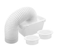 Tofficu Kit de Condenseur Sèche-Linge Raccord Mural et Plaque de Ventilation Pratique en Plastique Blanc pour Collecte de Peluches Sèche-Linge Tambour